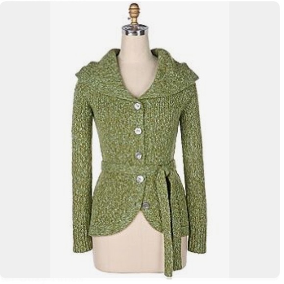 Anthropologie Sweaters - Sleeping On Snow Heathered Green Cardigan